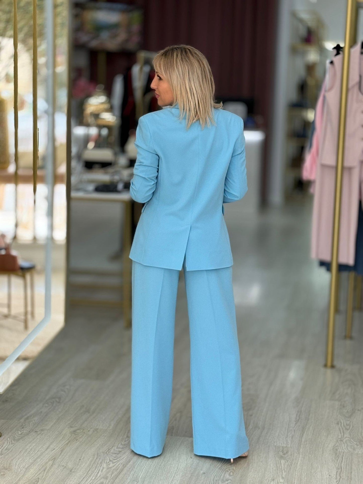 Calça de alfaiataria wide leg