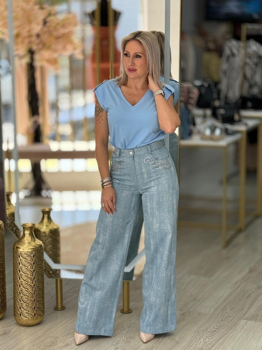 Calças jeans de cintura média