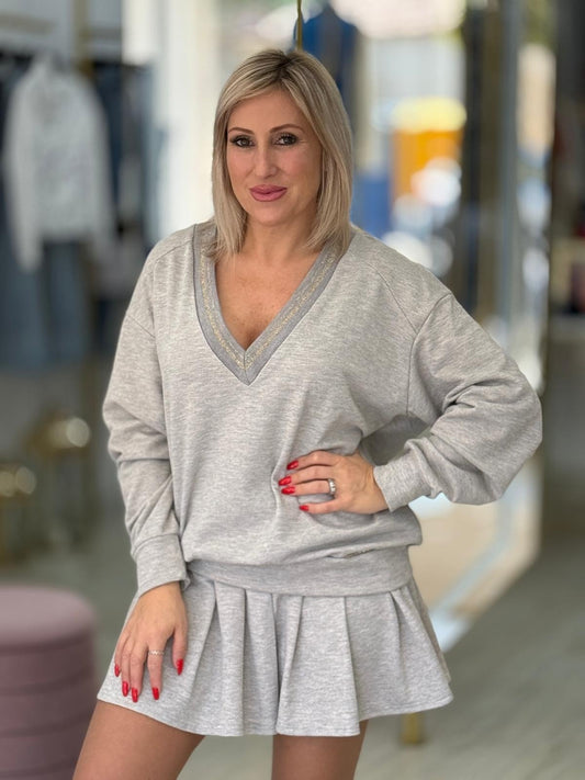 CAMISOLA MACIA COM DECOTE EM V