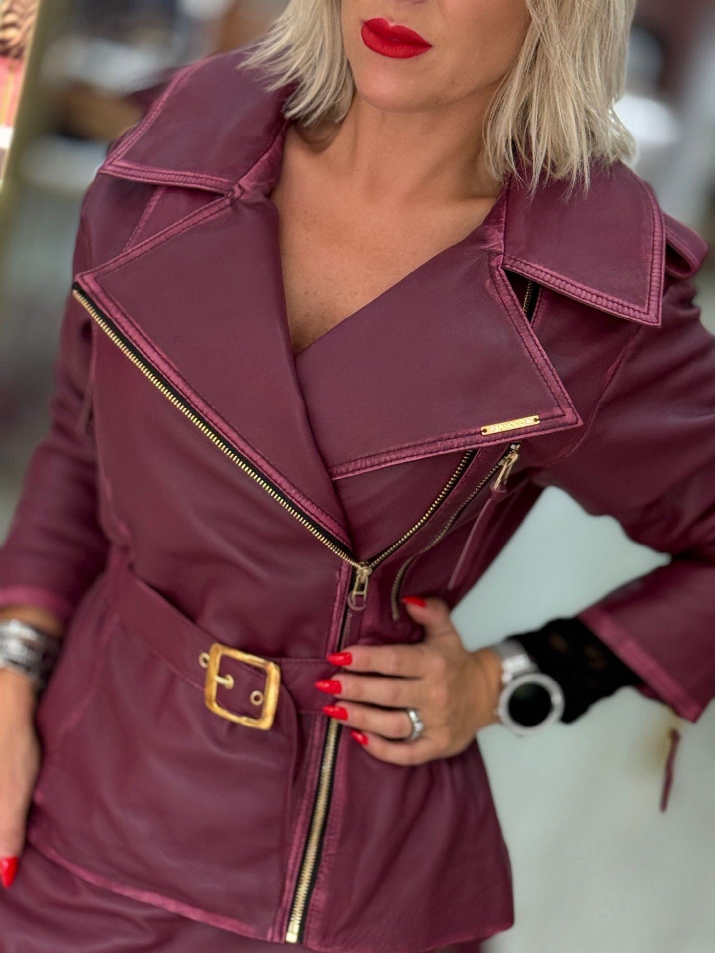 Casaco Biker em Pele