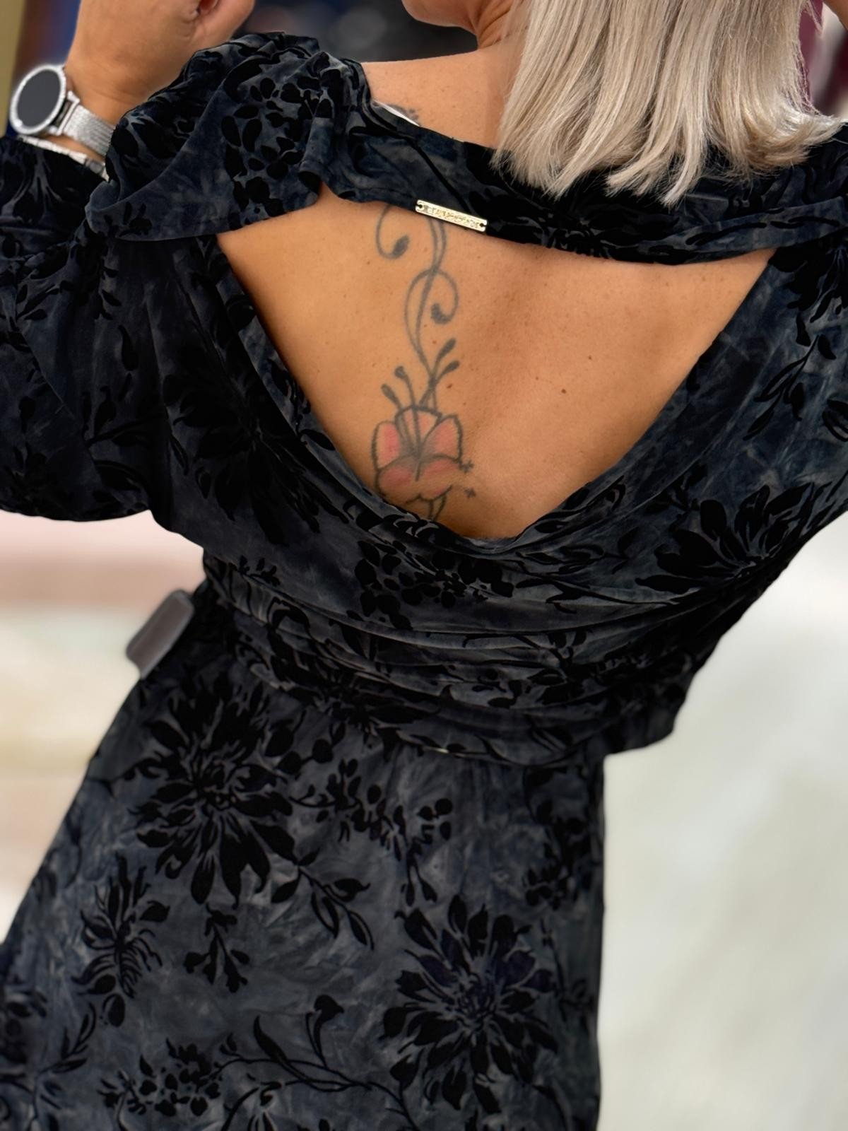 Top em Veludo Devoré