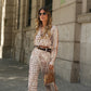 Camisa estampada animal em cetim