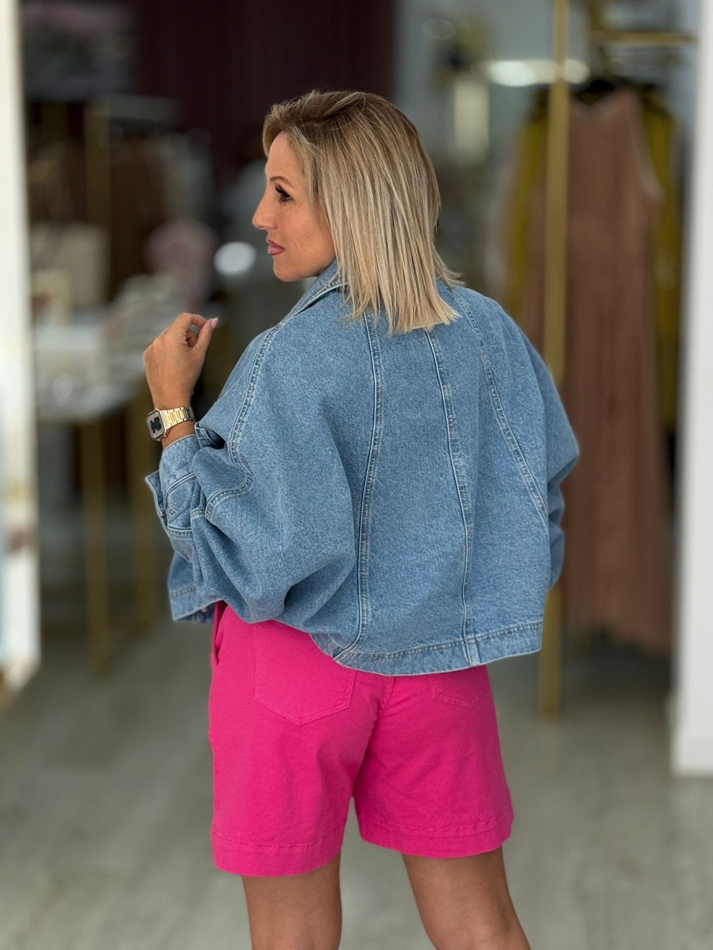 Blusão Denim Oversize