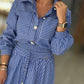 Camisa Cropped às Riscas