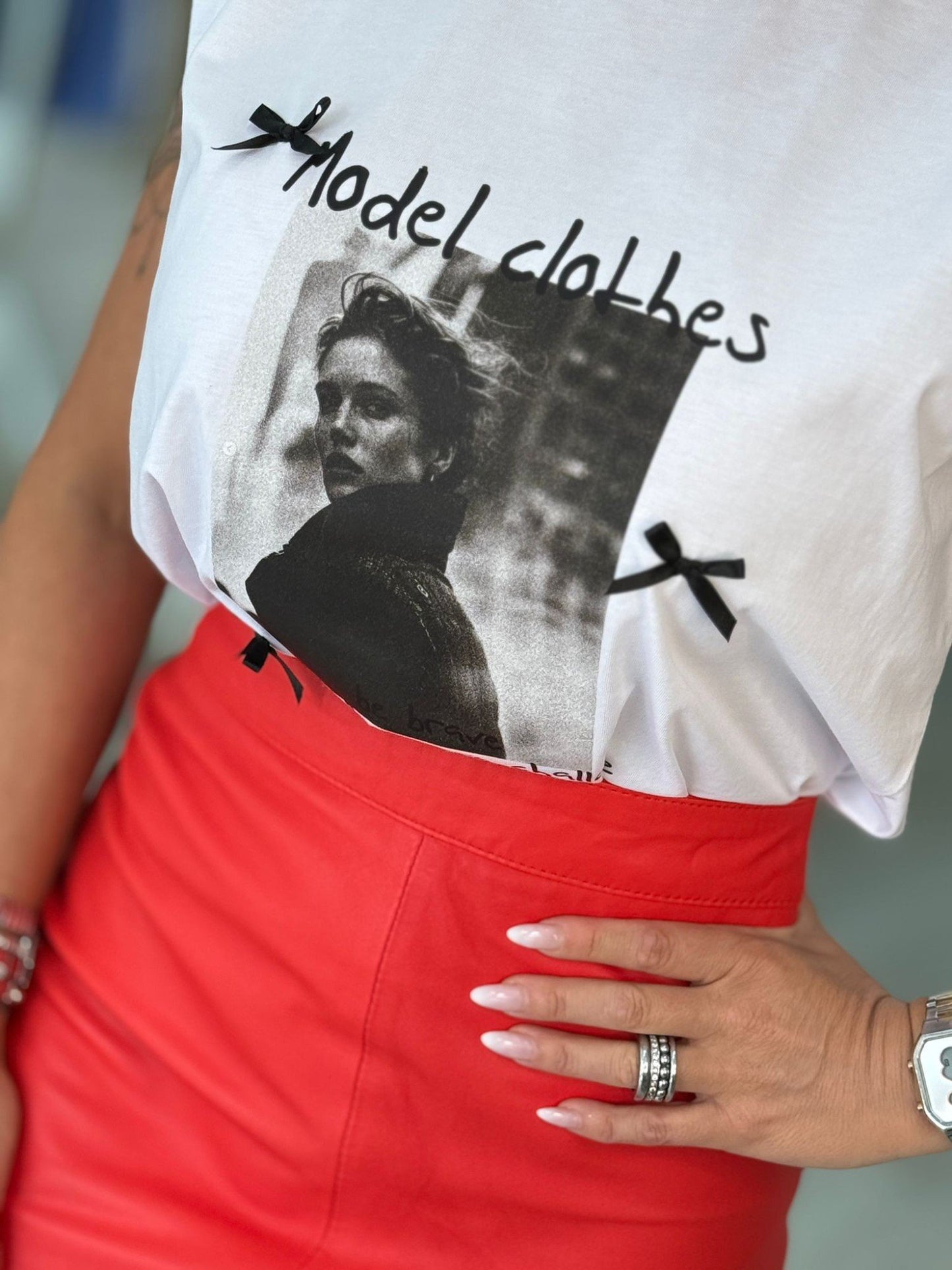 T-Shirt Estampado Laços