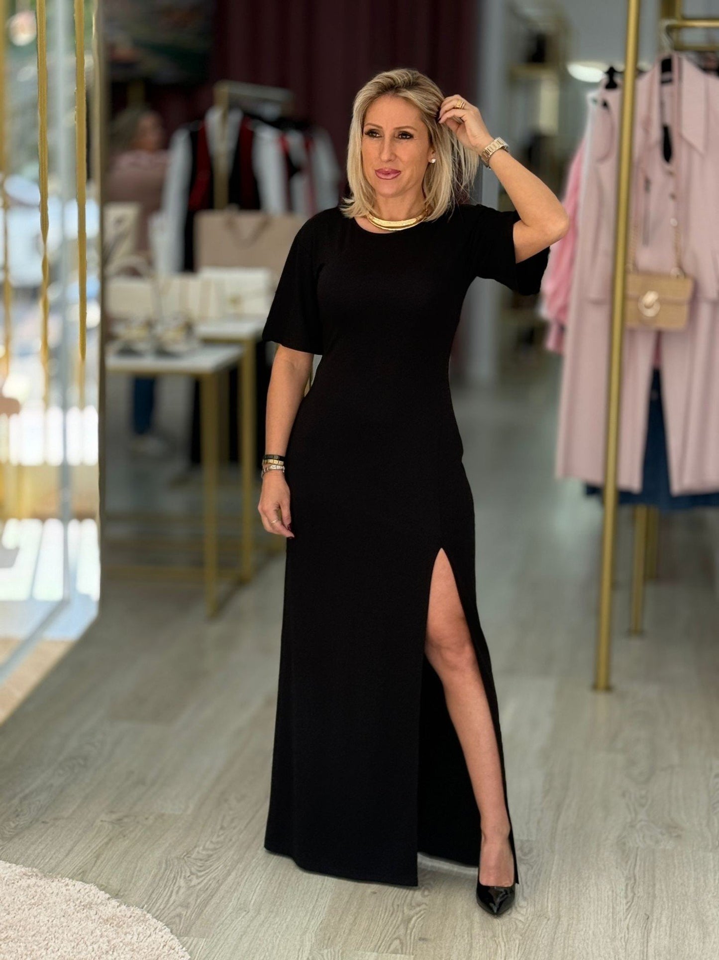 Vestido Comprido com Colar (+ cores)