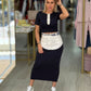 T-shirt Cropped com Botões