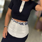 T-shirt Cropped com Botões