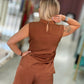 Top Acetinado com Faixa