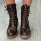 Bota Estilo Militar Castanha