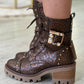 Bota Estilo Militar Castanha