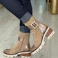 Bota Taupe Estilo Militar