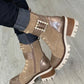 Bota Taupe Estilo Militar