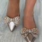 Sapatos rasos com laço