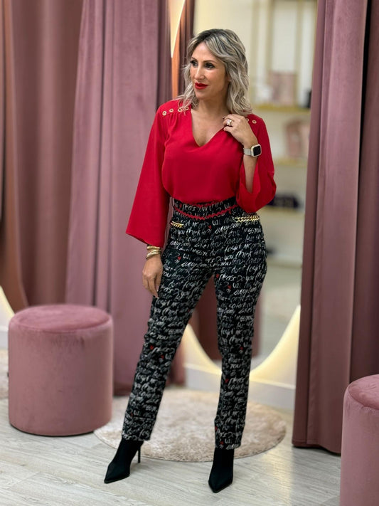 Calça clássica love