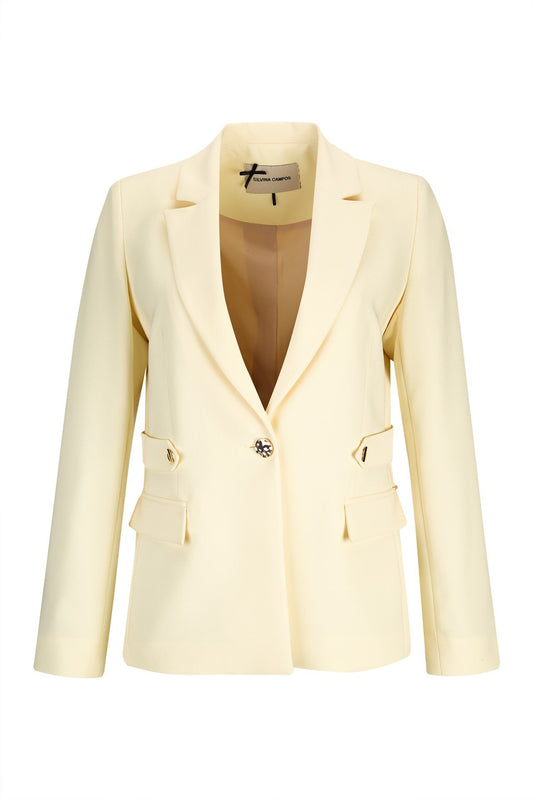 Blazer amarelo corte clássico