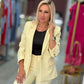 Blazer amarelo corte clássico