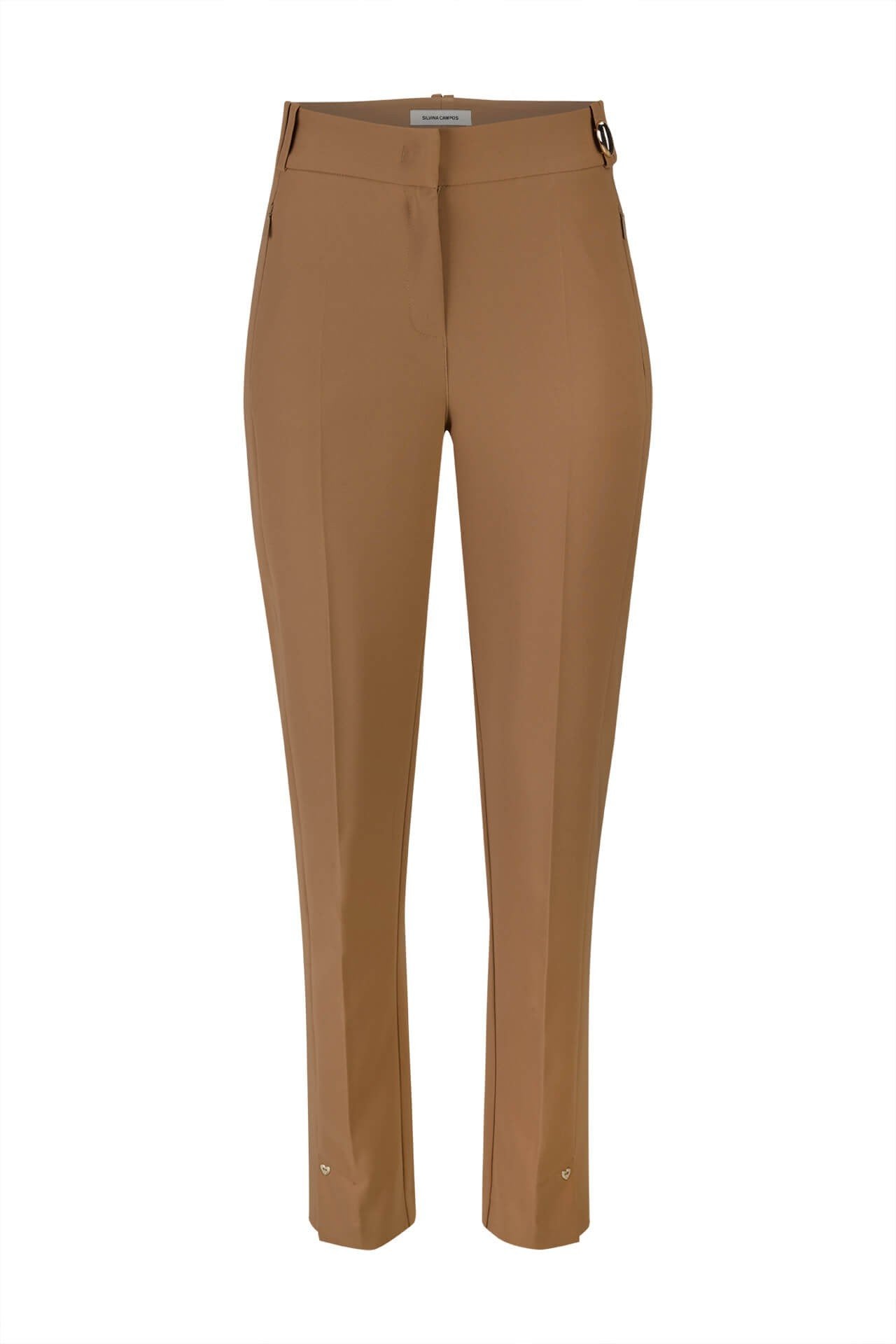 Calças camel corte clássico