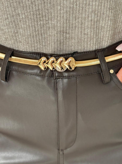 Cinto elástico com corações