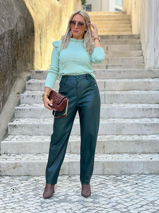 Calça mom ecopele (+cores)