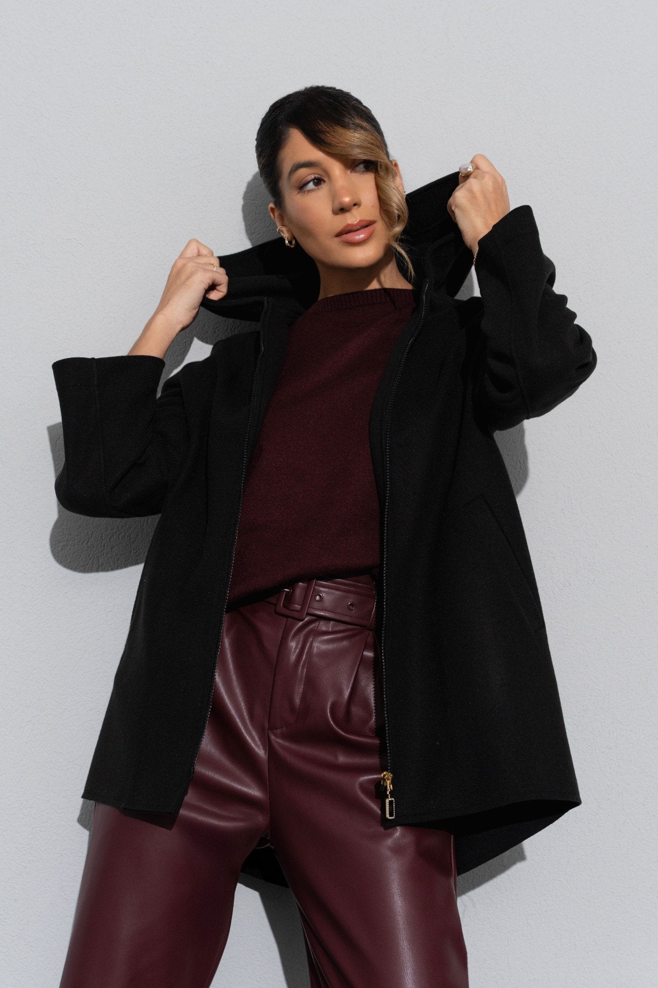 Casaco de fazenda com capuz