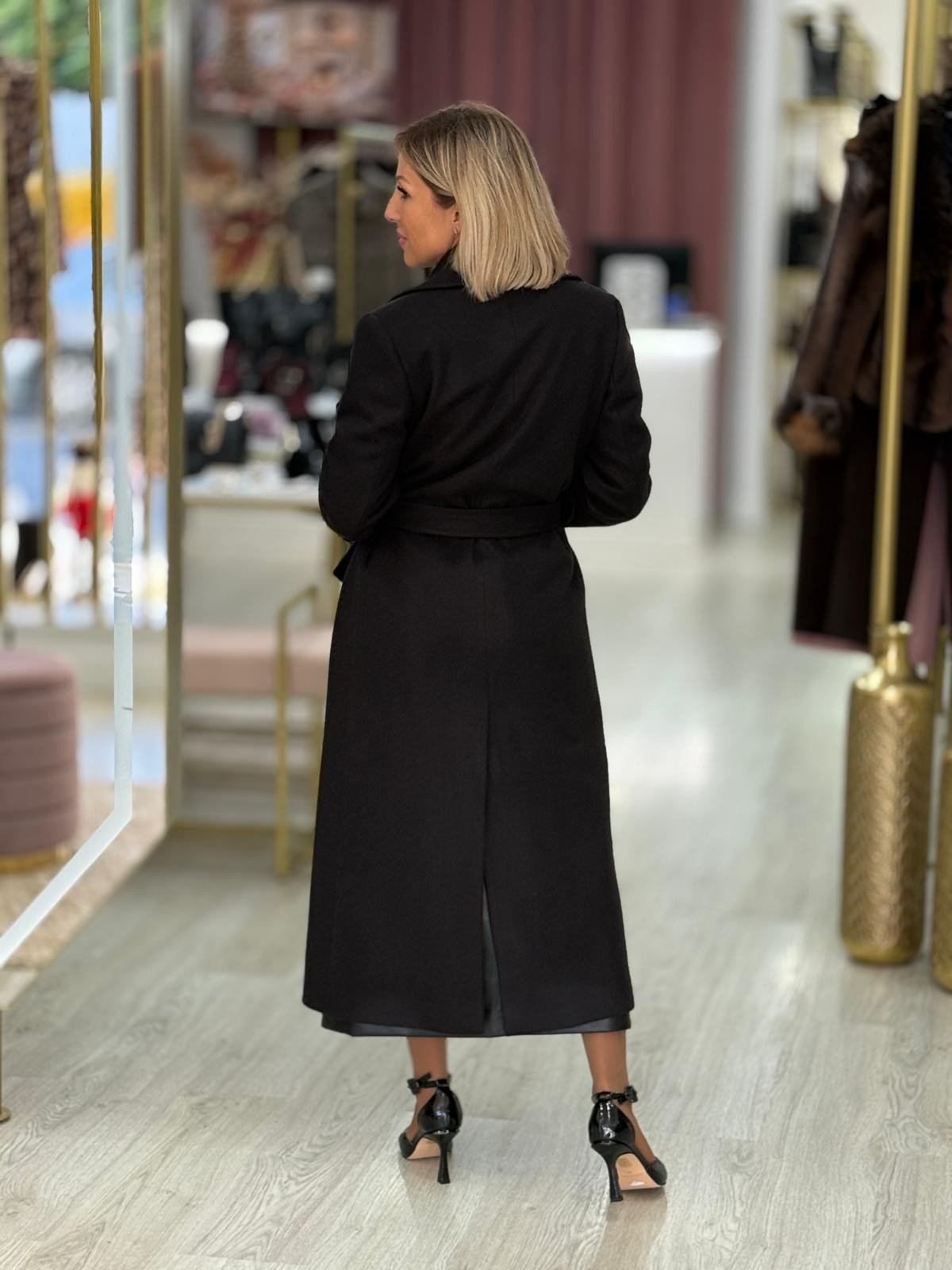 Casaco de fazenda comprido com cinto (+ cores)