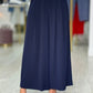 Calça curta wide leg com pregas frontais