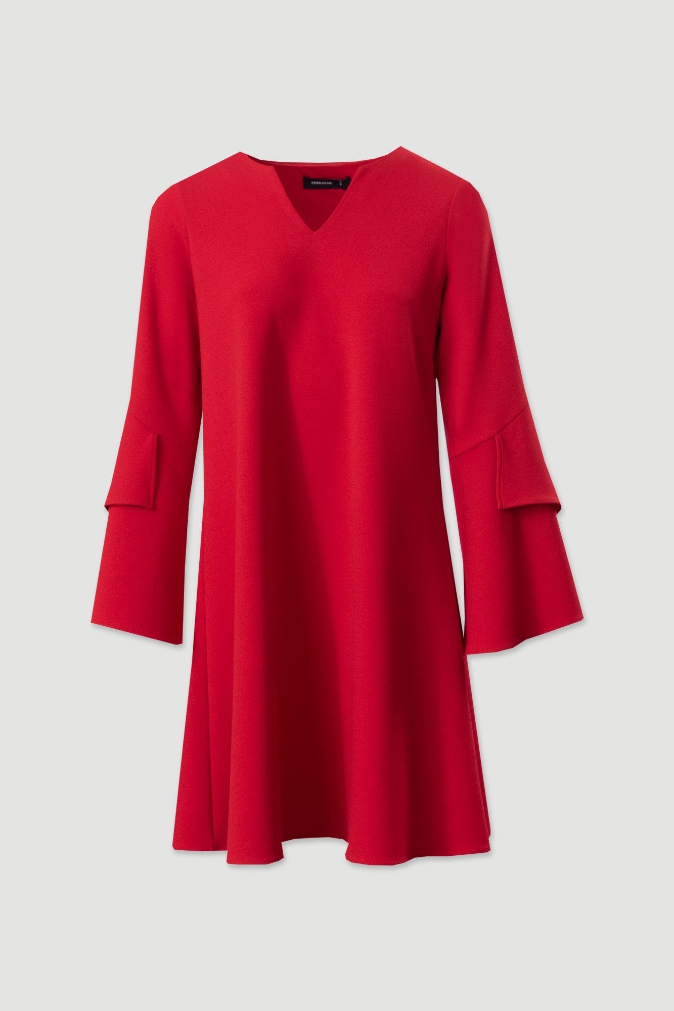 Vestido curto de manga comprida