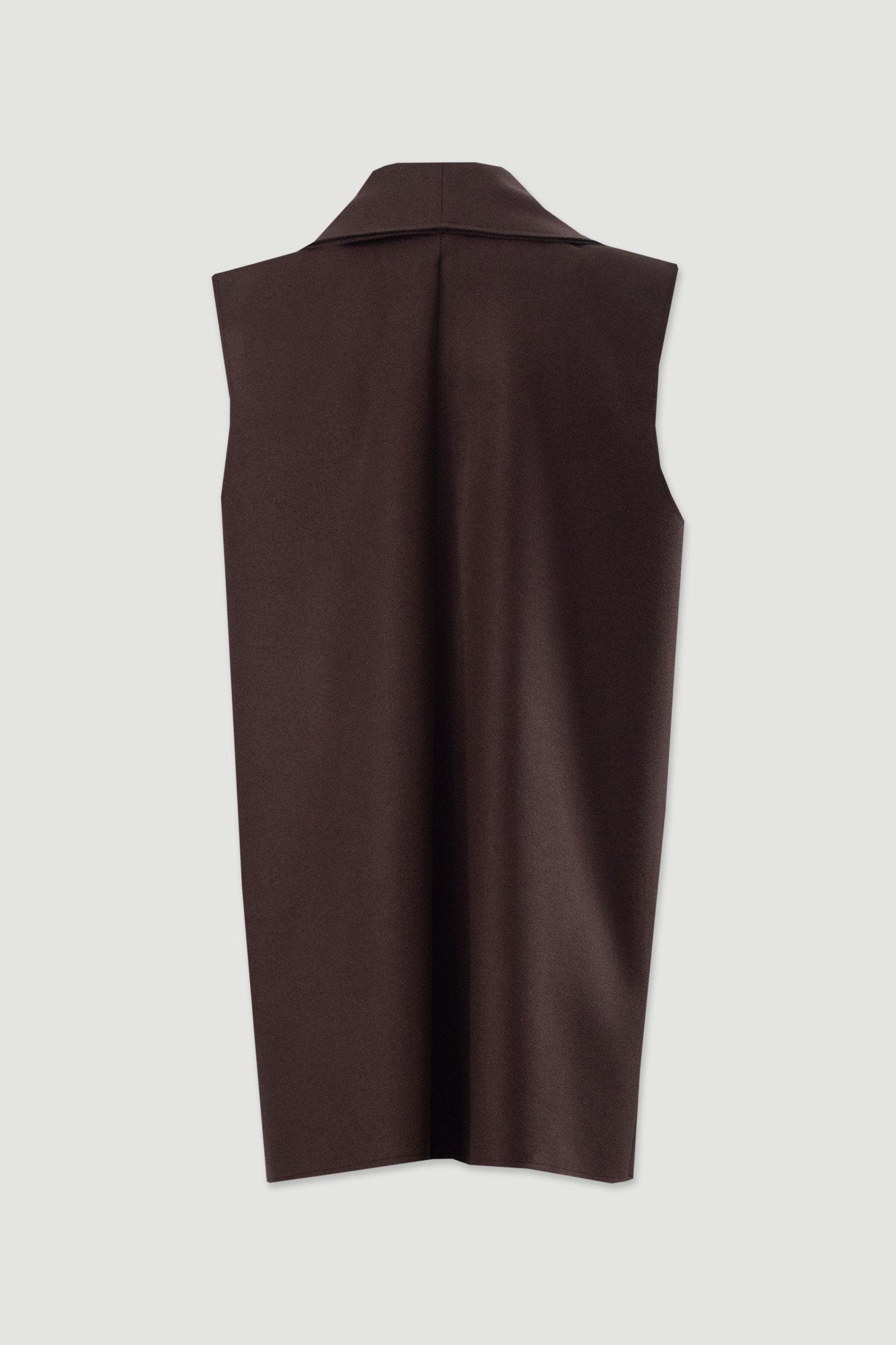 Colete longo com gola ampla