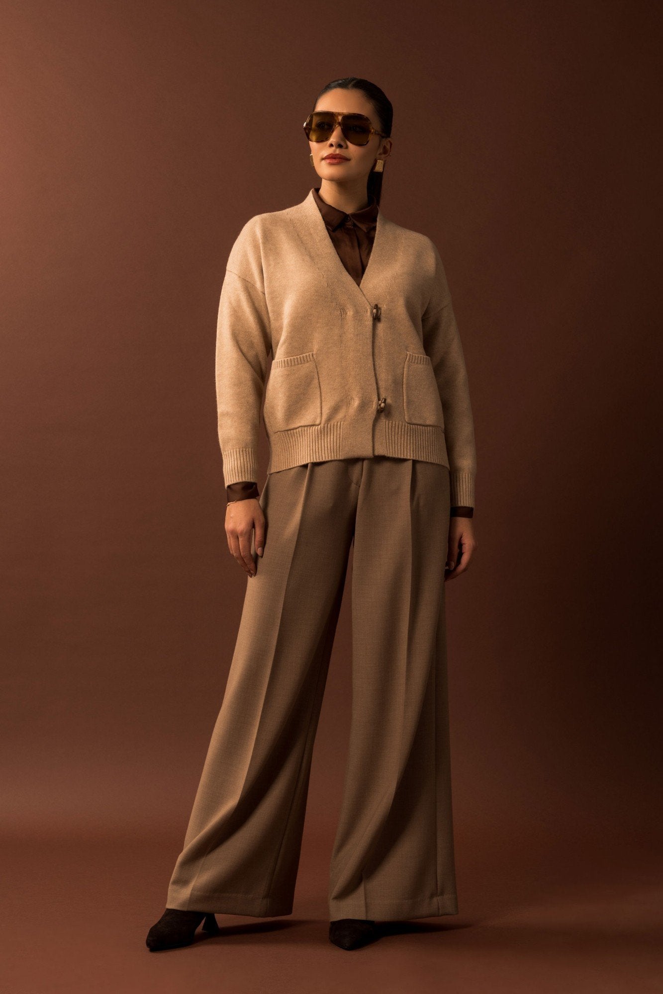 Casaco de malha com bolsos frontais (+ cores)