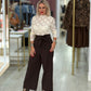 Camisola em renda com gola (+ cores)