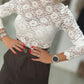 Camisola em renda com gola (+ cores)