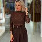Camisola em renda com gola (+ cores)