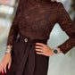 Camisola em renda com gola (+ cores)
