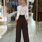 Camisola em renda com gola (+ cores)