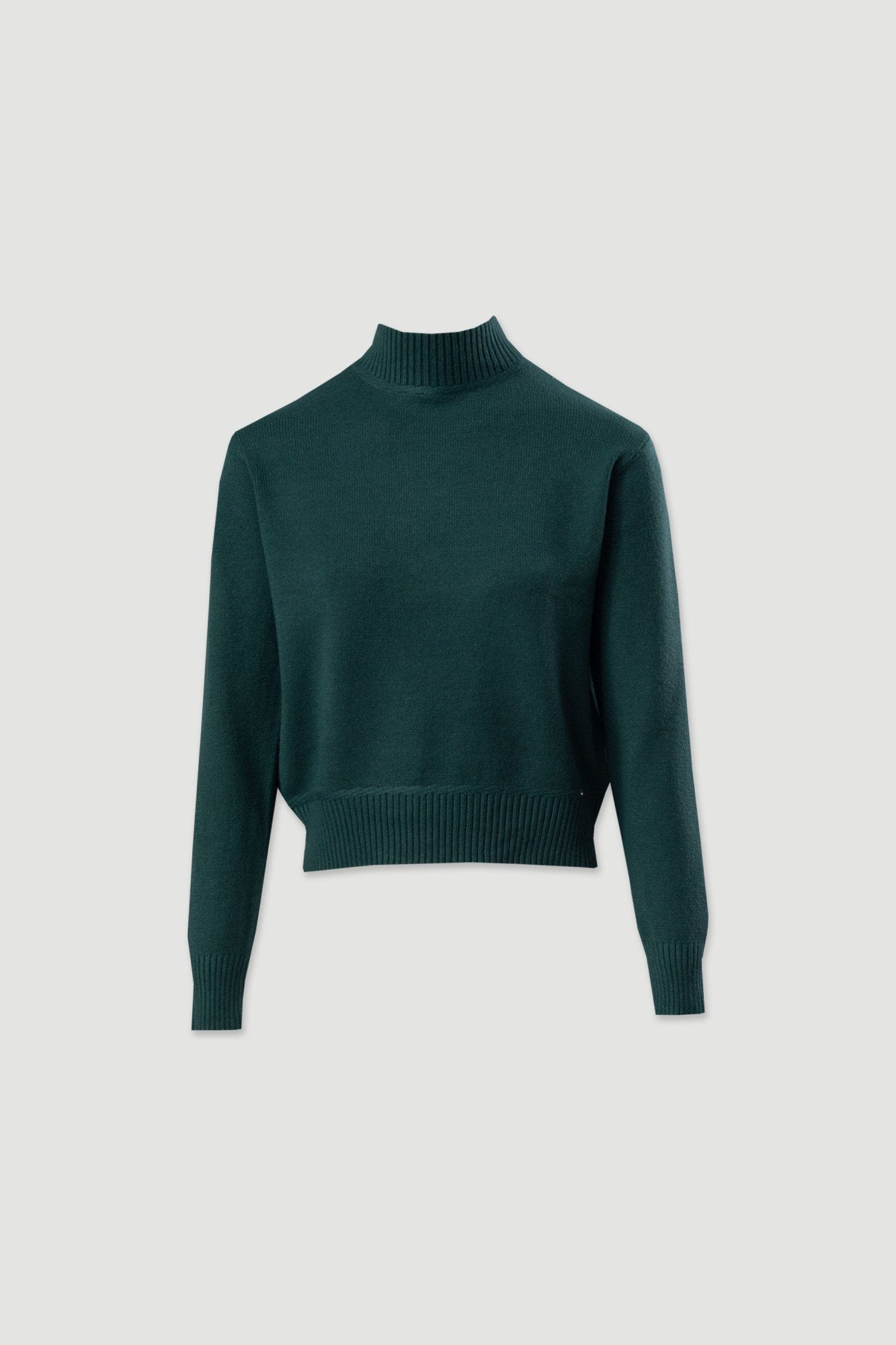 Camisola de malha com gola alta canelada (+ cores)