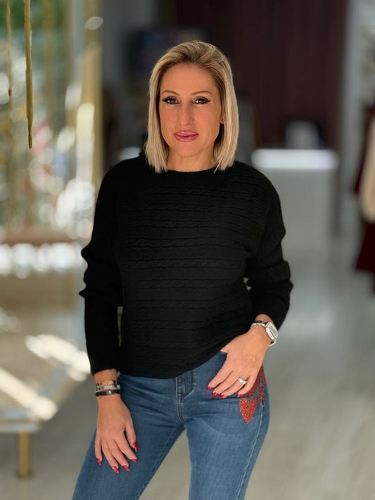 Camisola de malha trabalhada (+ cores)