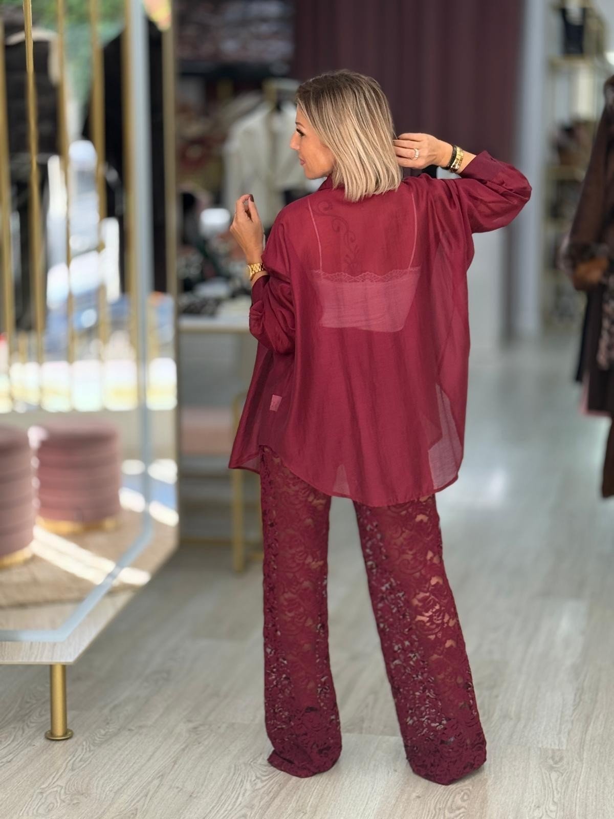 Camisa fluida semitransparente (+ cores)