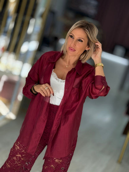 Camisa fluida semitransparente (+ cores)