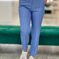 Calça clássica de riscas