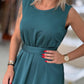Vestido clássico midi acetinado