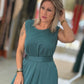 Vestido clássico midi acetinado