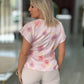 Blusa cintada estampada