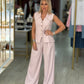 Calça wide leg com pregas em xadrez suave