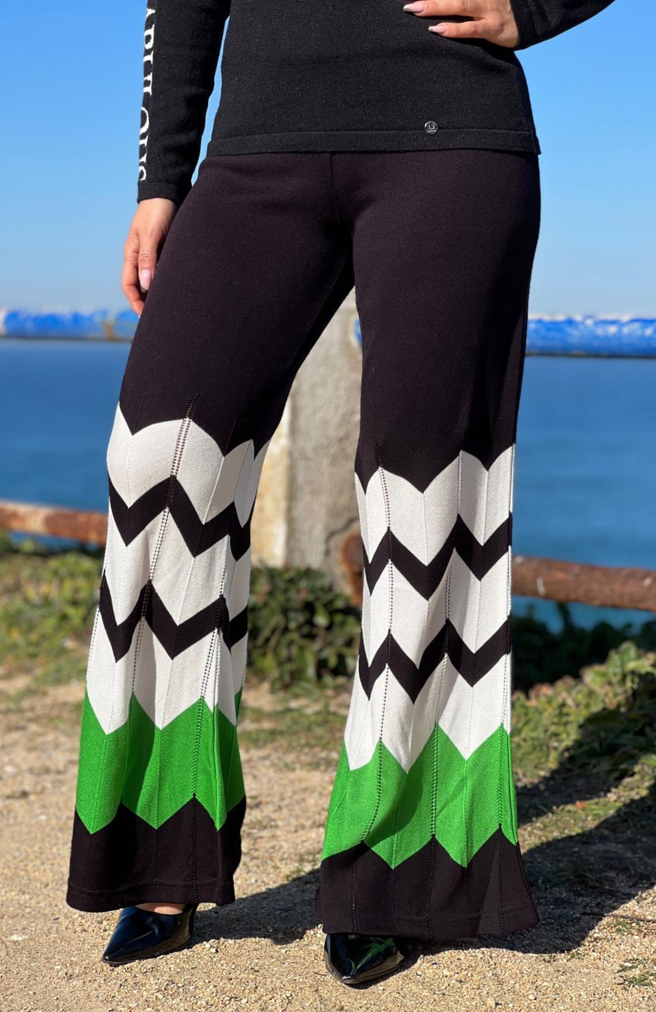 Pantalona padrão zigzag